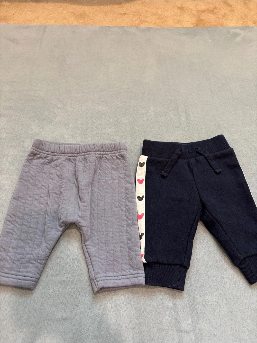 Baby Quilted Joggers & Navy Sweatpants 0-3 months